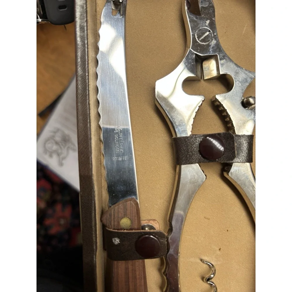 PEELRING SOLINGEN Siemens Vintage German Made Bar‎ Set From 1950's - Teak Handle